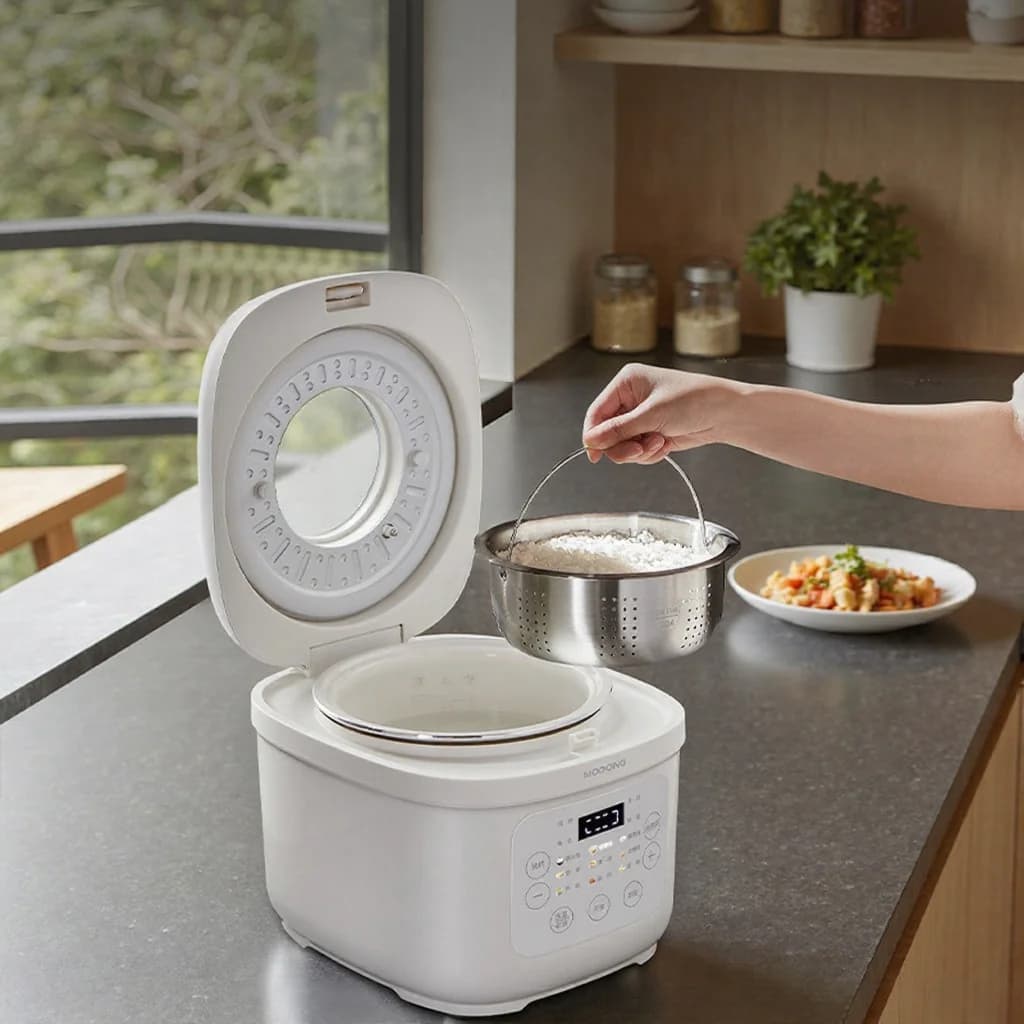 3L elektrisk riskokare med keramiskt belagd innergryta