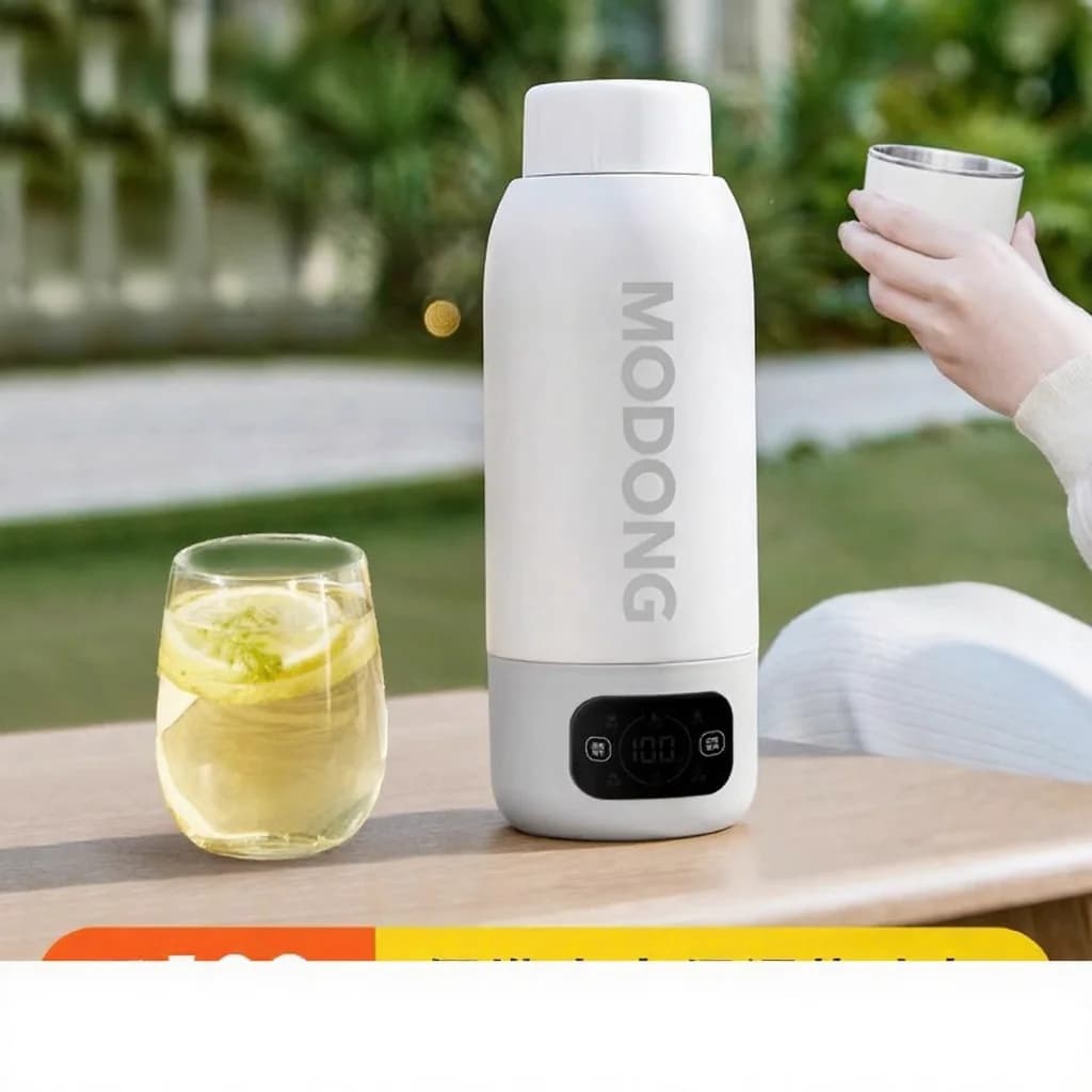 Bärbar elektrisk resemugg 600ml, innerbehållare i 316 rostfritt stål