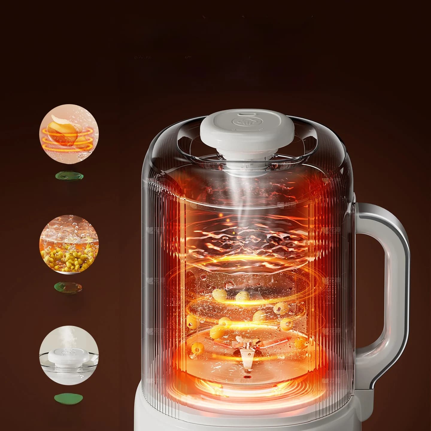 Uppvärmningsblender sojamjölksmaskin med självrengöring 800W