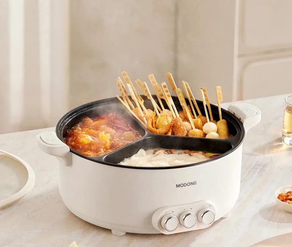 Elektrisk hot pot med avdelare, 5.6L/8L, 220V