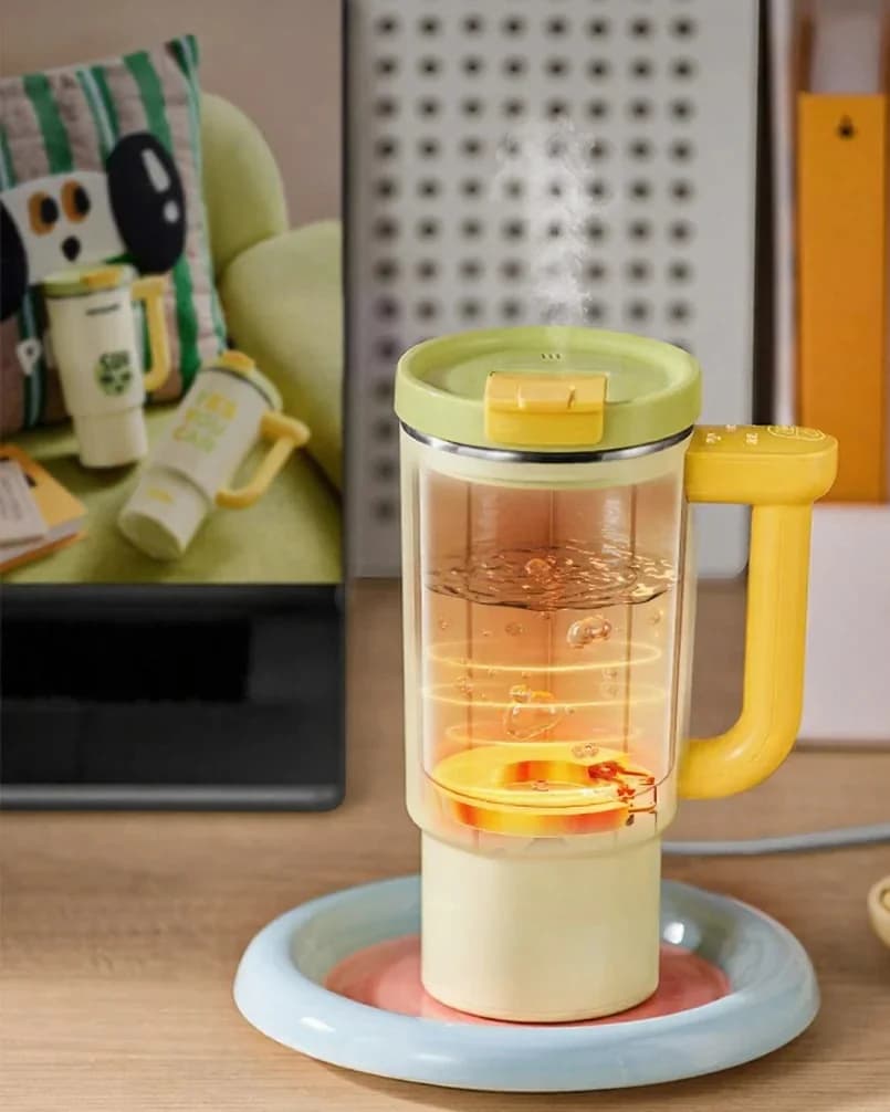 Bärbar elektrisk värmekopp med 680ml innerdel i rostfritt stål