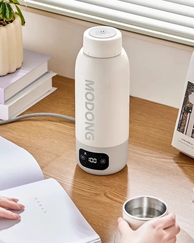 Portabel elektrisk resekopp med kokfunktion, 600ml, 316 rostfritt stålfoder