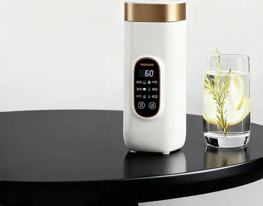 Portabel elektrisk värmekopp med temperaturkontroll