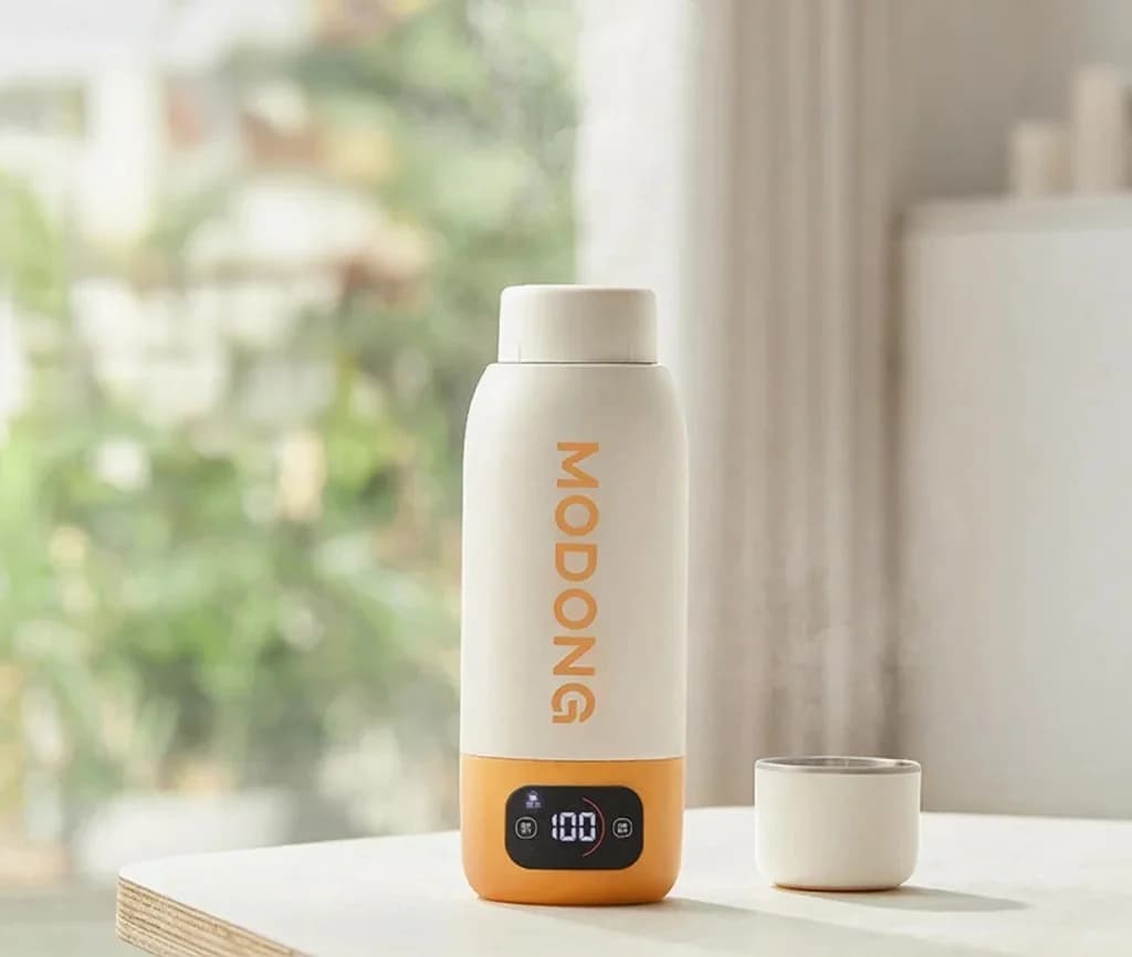 Portabel elektrisk värmemugg 600ml med 316-innerdel och vakuumisolerad
