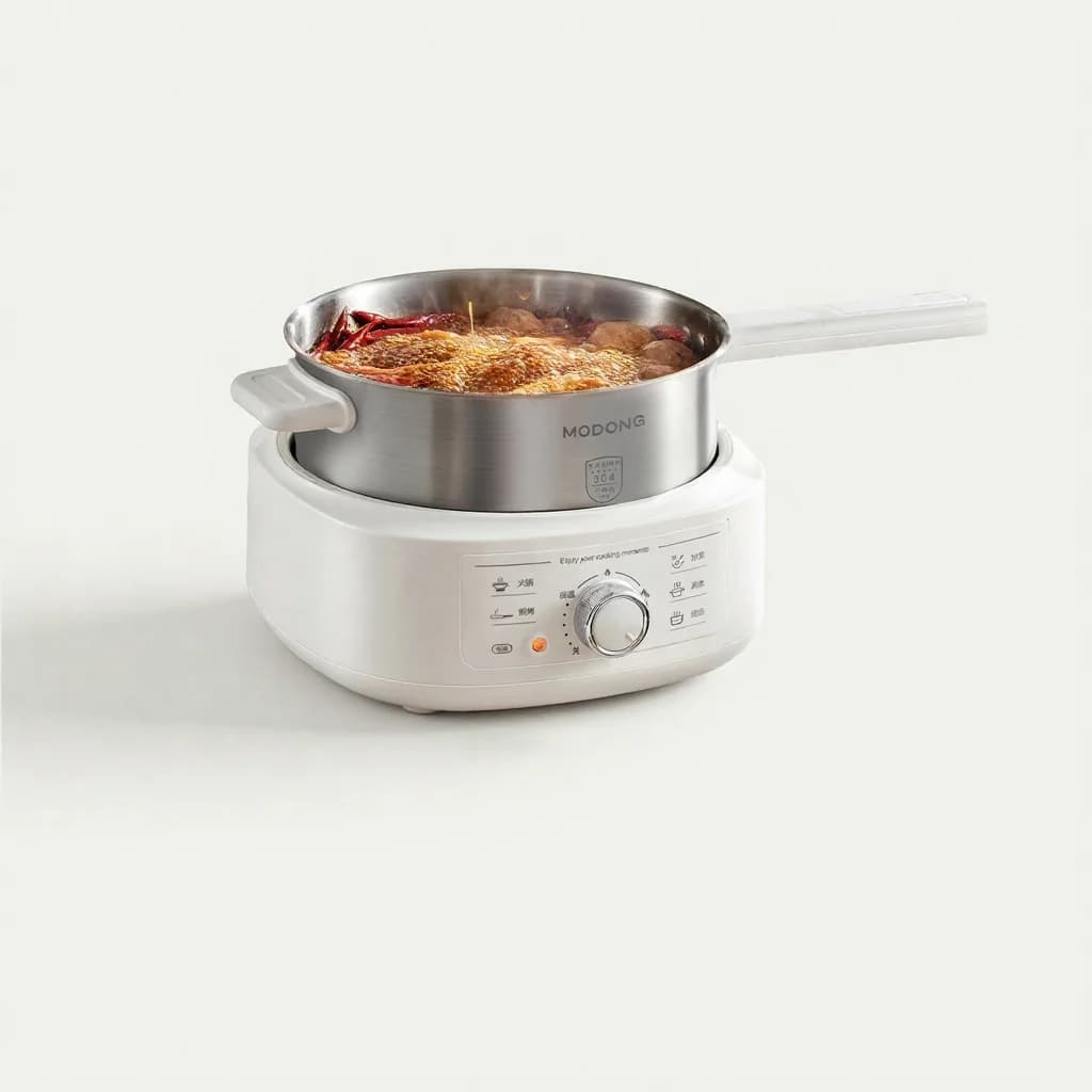 Elektrisk hot pot i rostfritt stål med ånginsats, 3 L, 220V