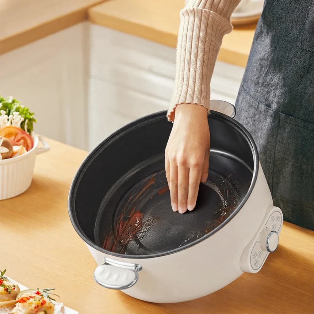 Elektrisk hot pot 6L 7L 8L med ånginsats, 220V