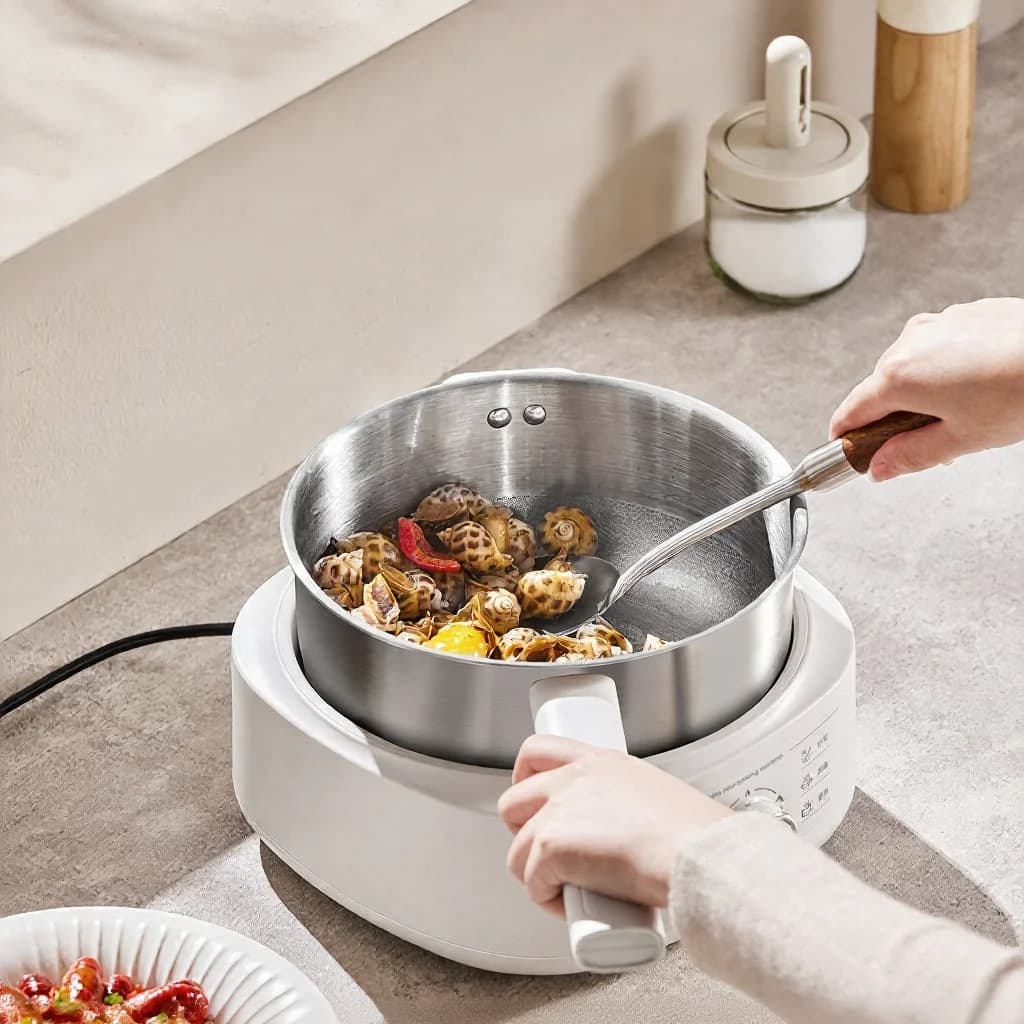 Elektrisk hot pot i rostfritt stål med ångkorg, 3L, 220V