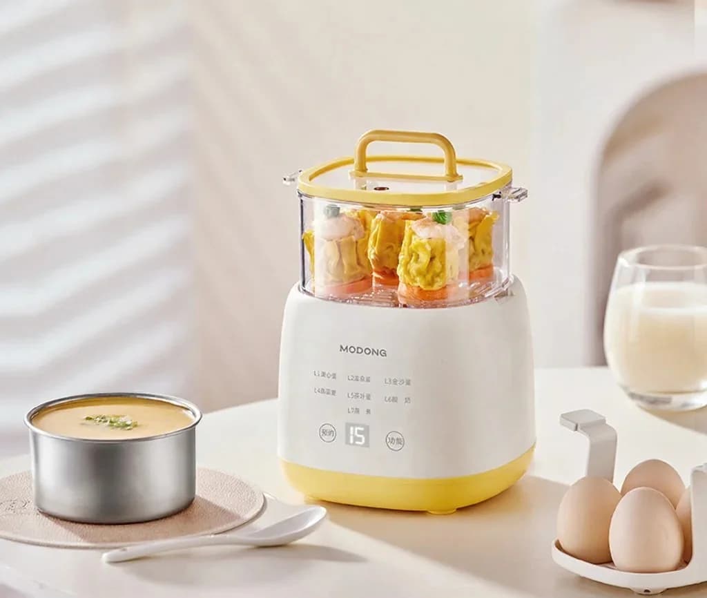 Elektrisk äggkokare 4-6 ägg med skål för äggkräm