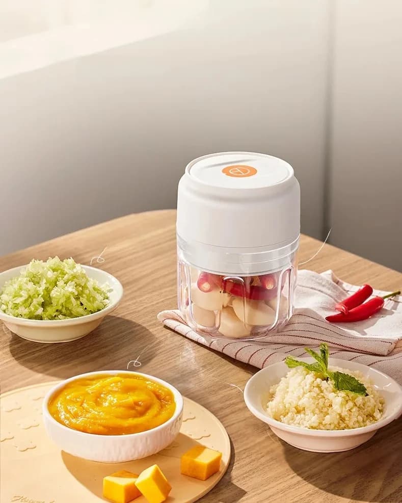 Trådlös elektrisk vitlökshackare 250mL 5V 30W Plast