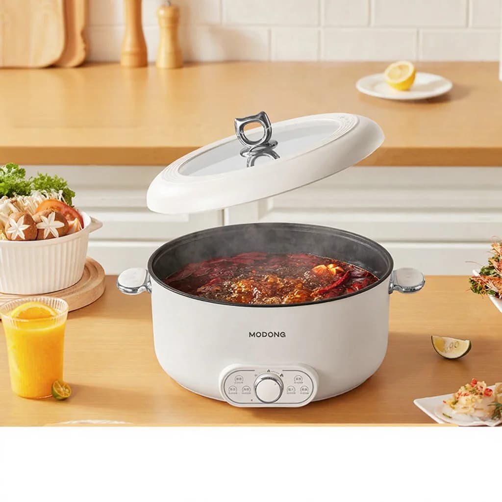Elektrisk hot pot 6L 7L 8L med ånginsats, 220V