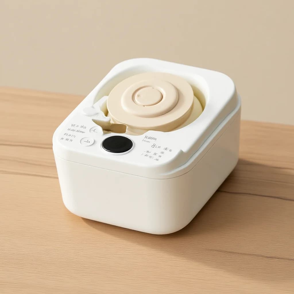 Elektrisk yoghurtmaskin med glaskärl och timer