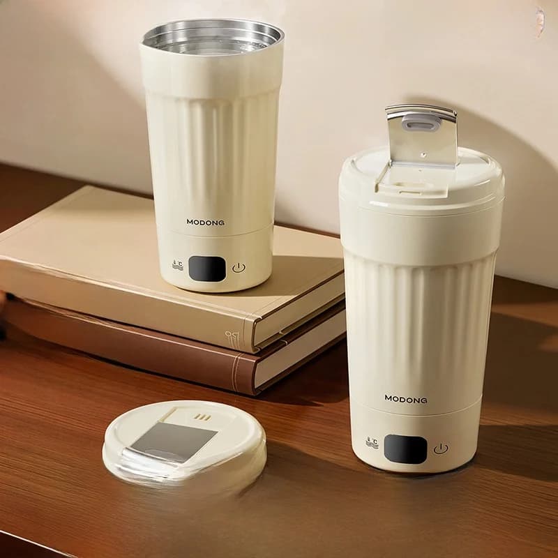Portabel elektrisk värmekopp, 400mL, 7 temperaturinställningar