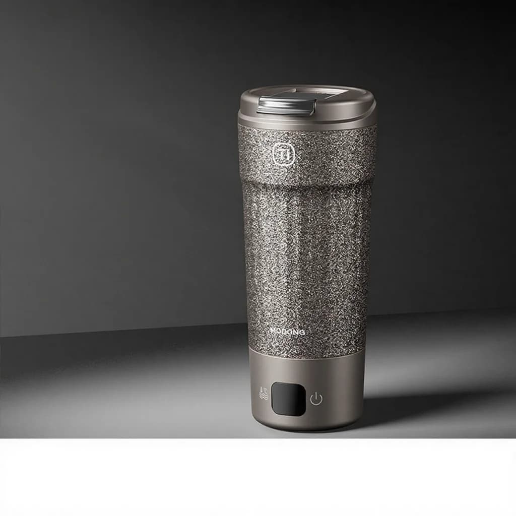 Elektrisk resemugg i titan 400ml med temperaturdisplay