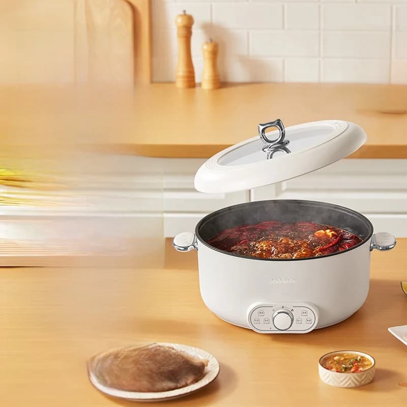 Elektrisk hot pot 6L 7L 8L med ånginsats, 220V