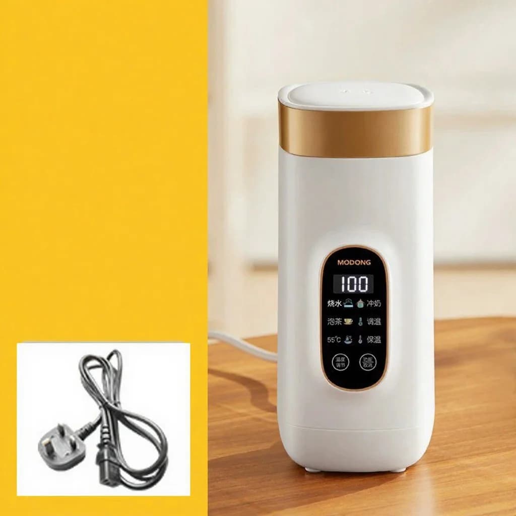 Bärbar elektrisk värmecup 650ml med 304 eller 316 innerdel