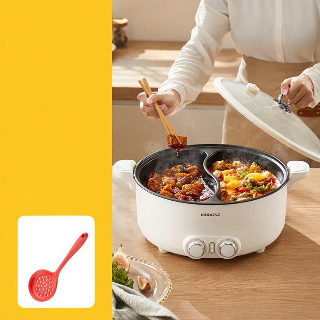Dubbelzons elektrisk hot pot 6L 7L 8L pekstyrning