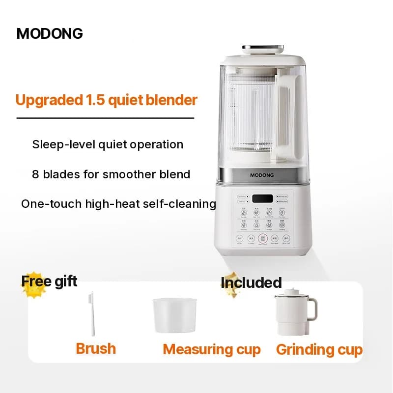 Uppvärmande blender med tyst drift och varmhållningsfunktion