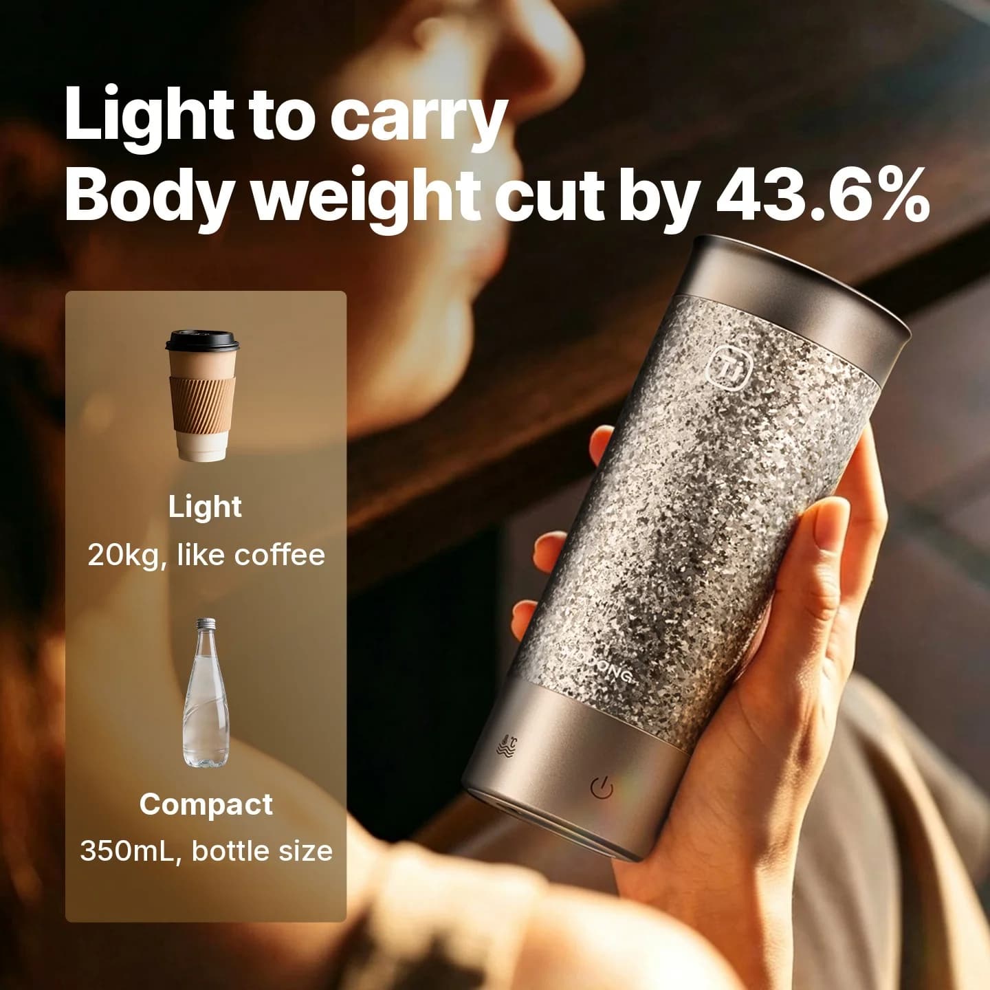 Titan elektrisk värme-resekopp 350ml med temperaturkontroll