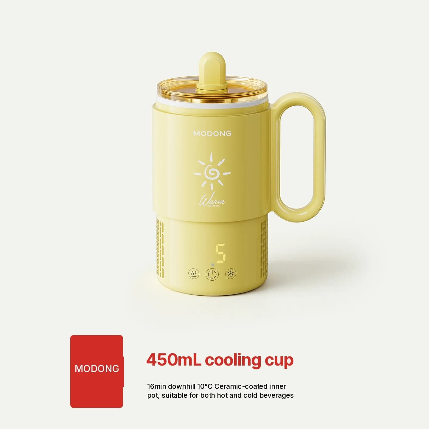 Mini kyl- och värmekopp 450 mL 36W touchkontroll