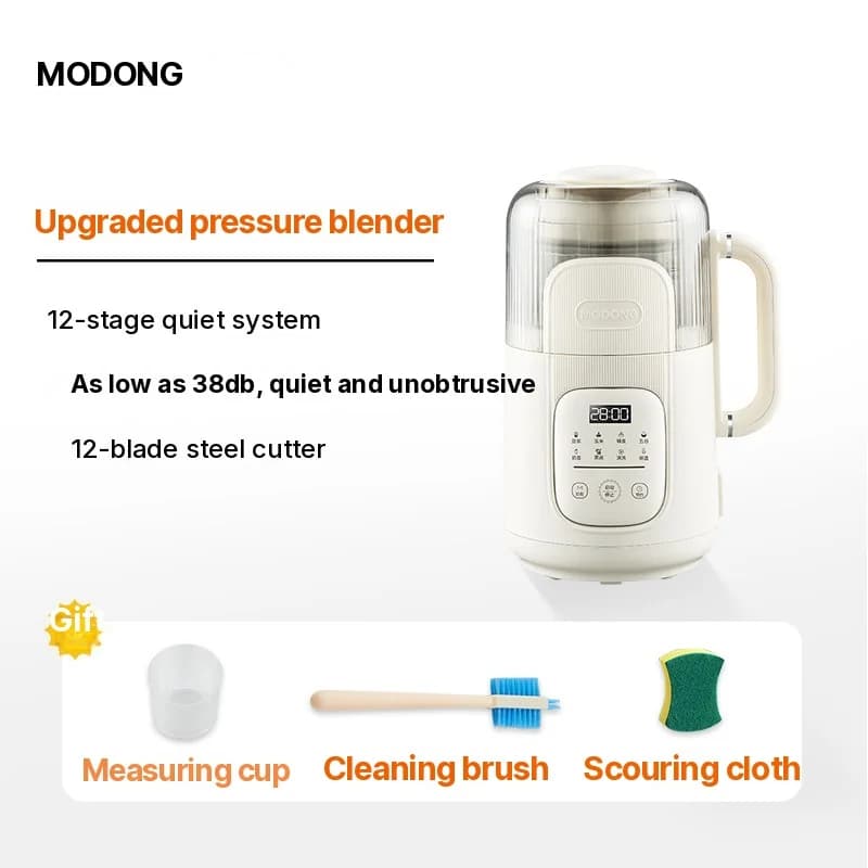 1.2L värmeblender med touchkontroll, glaskropp