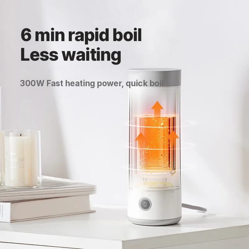 Portabel elektrisk värmekopp 304 innerkärl 300 ml