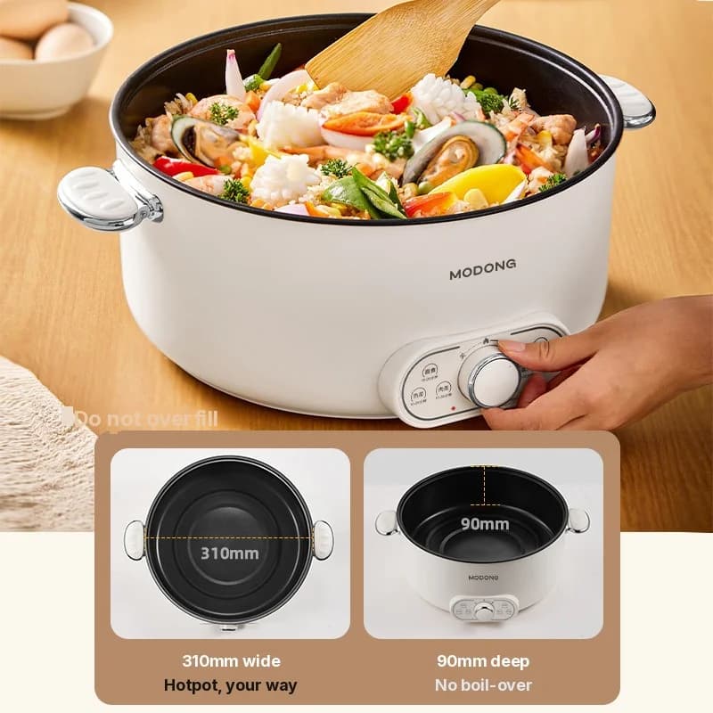 Elektrisk hot pot 6L 7L 8L med ånginsats, 220V