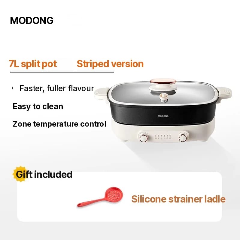 Elektrisk hot pot 7L med avdelare eller fyrfacks, 220V, delad gryta