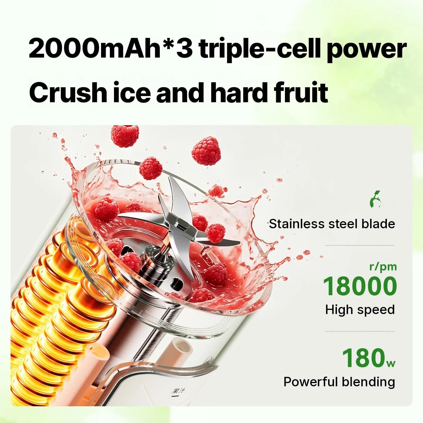 Bärbar sladdlös blendermugg för juice och smoothies
