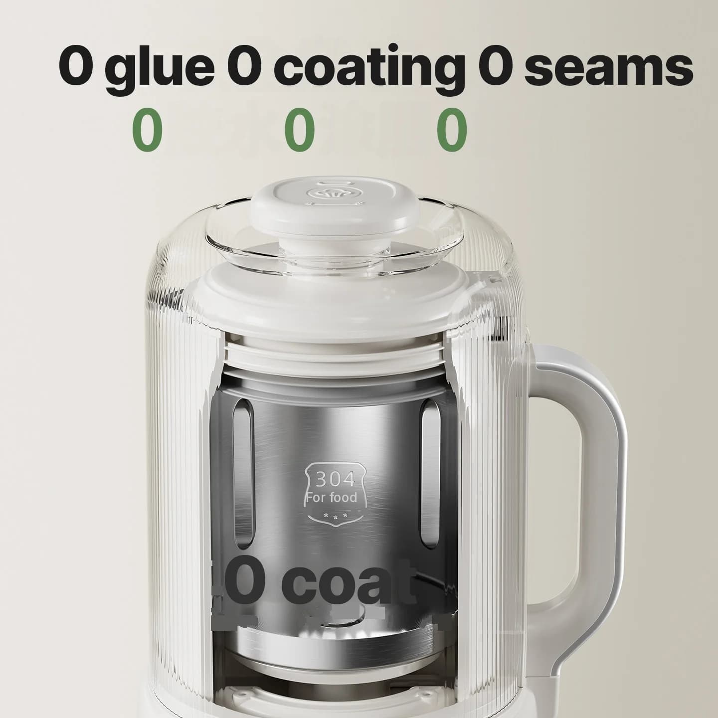 Uppvärmningsblender sojamjölksmaskin med självrengöring 800W