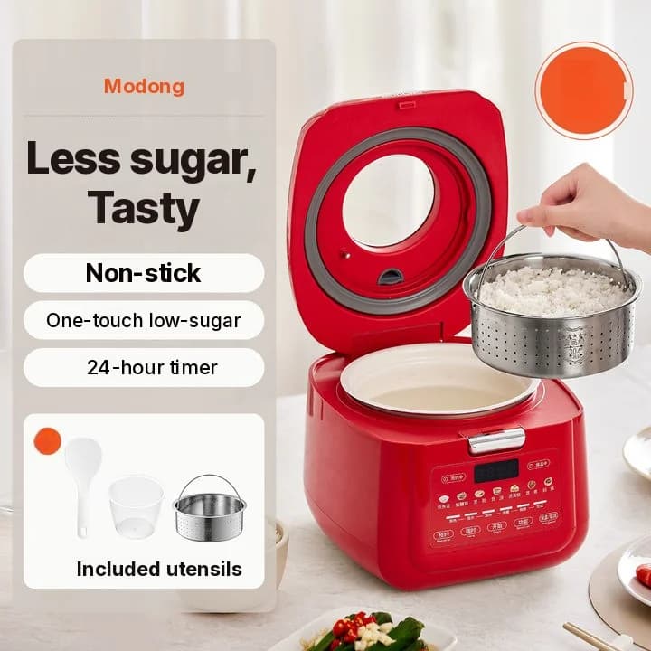 3L smart riskokare med keramisk glaserad innergryta och timer
