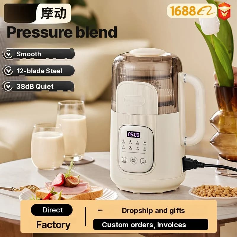 Värmeblender 1.2L med touchkontroll, glasbehållare