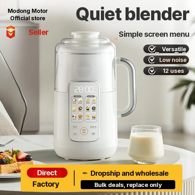Värmeblender med 1,2 l kapacitet, touchkontroll, rostfritt stål