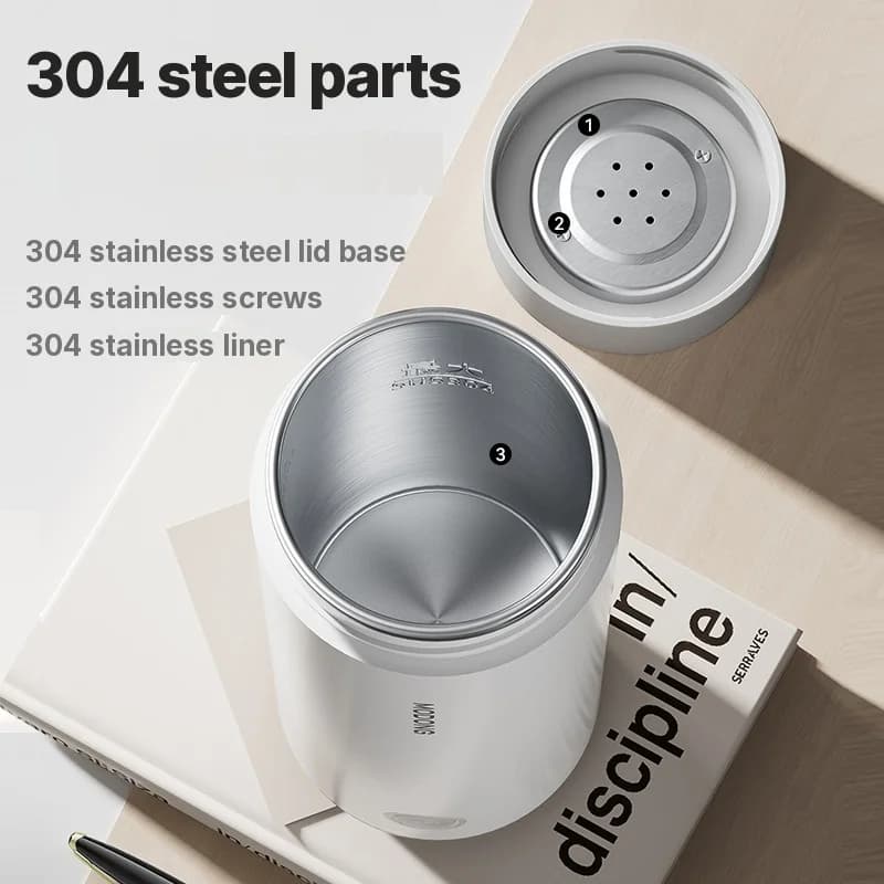 Portabel elektrisk värmekopp 304-insats 300 ml