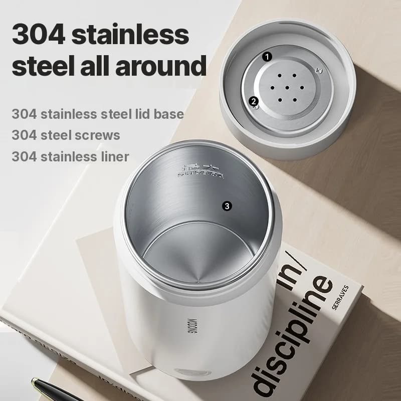 Portabel elektrisk värmekopp 304 rostfritt stål 300 ml 220 V