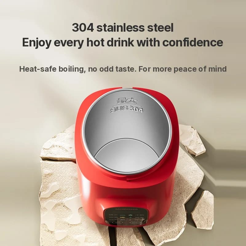 Bärbar elektrisk värmvattenkopp 650 ml 304 innerdel 220V