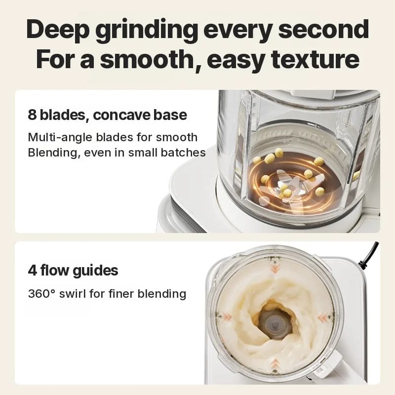 Värmeblender för soppa, juice, barnmat, sojamjölk