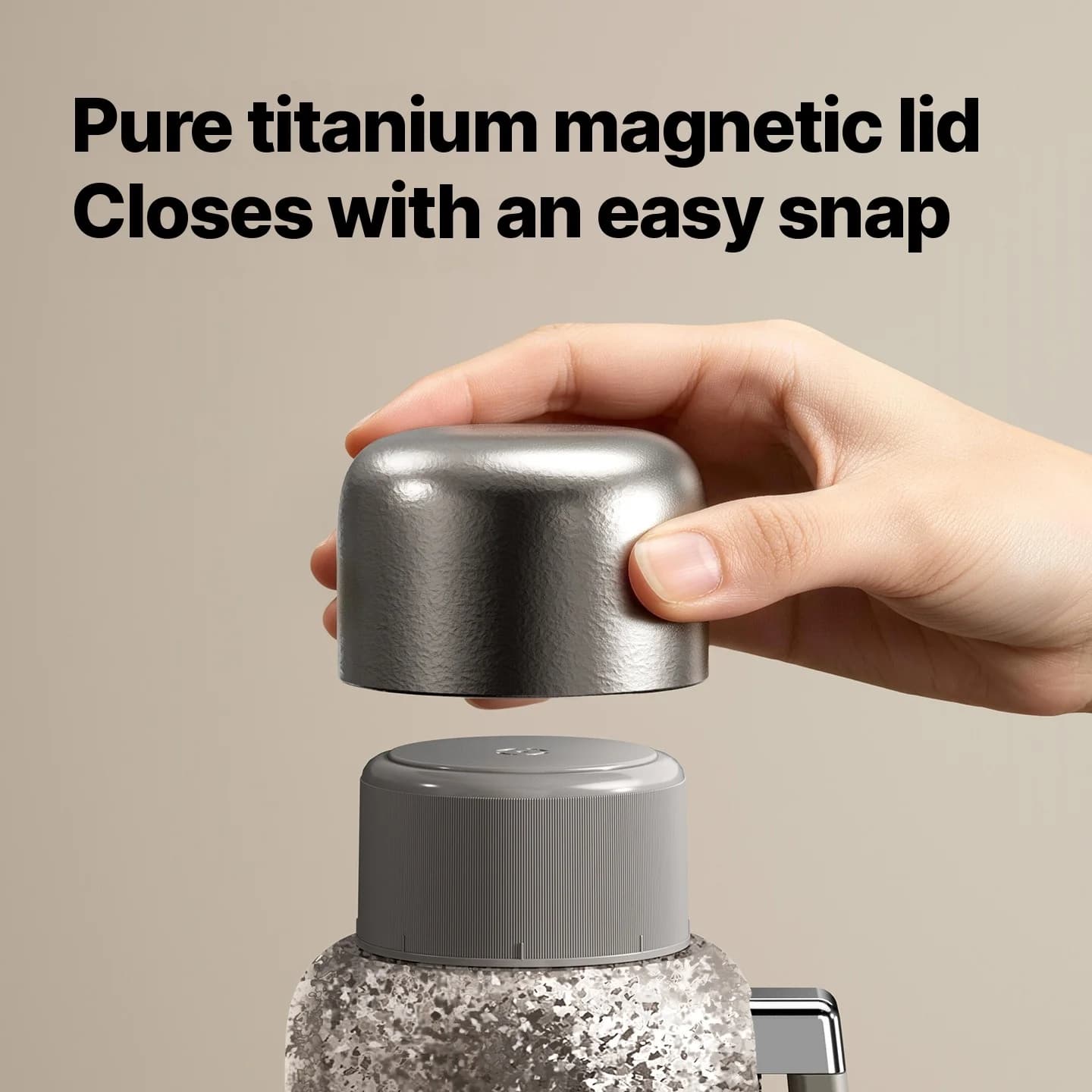 Rent elektrisk värmekopp i titan med isolering 1200ml