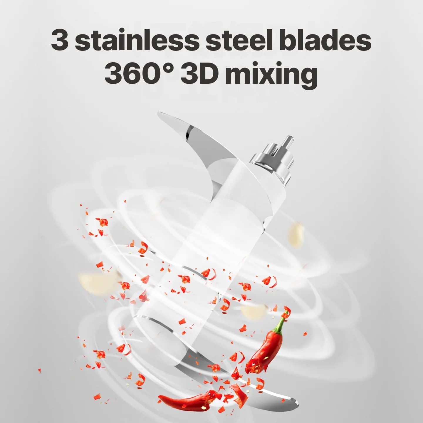 Trådlös elektrisk vitlökshackare 250mL 5V 30W Plast