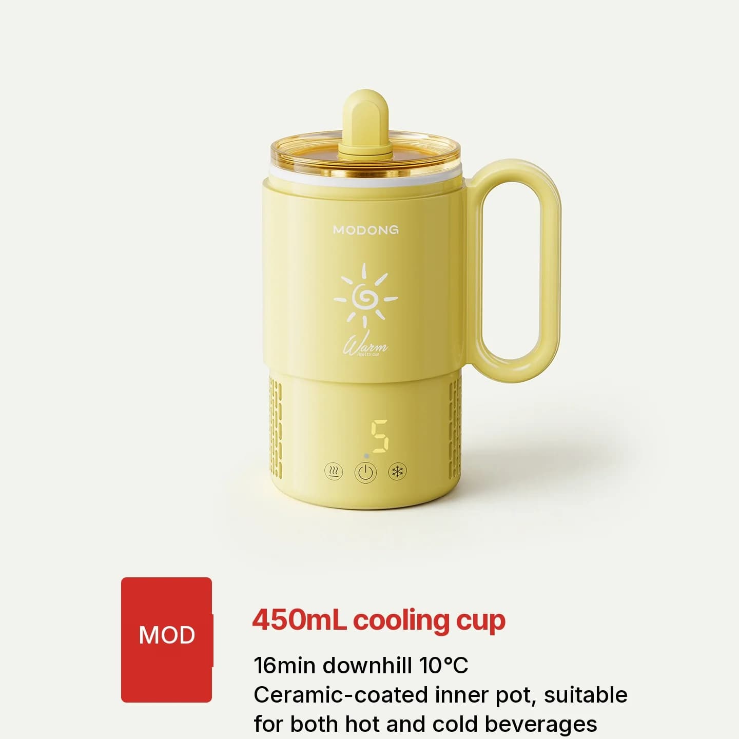 Bärbar värme- och kylkopp 450mL 36W pekstyrning