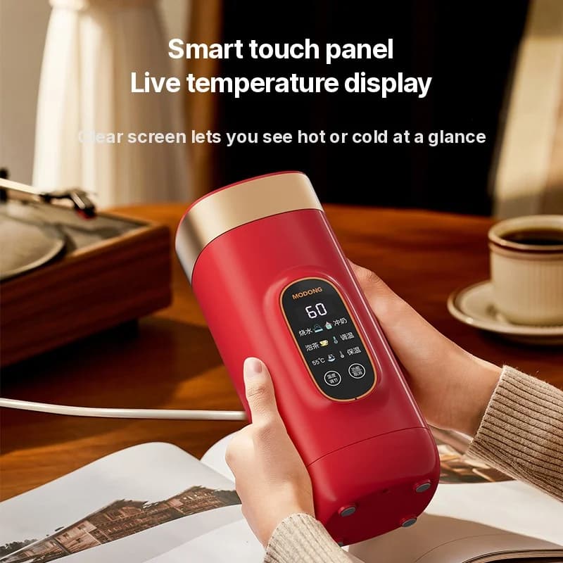 Bärbar elektrisk värmvattenkopp 650 ml 304 innerdel 220V