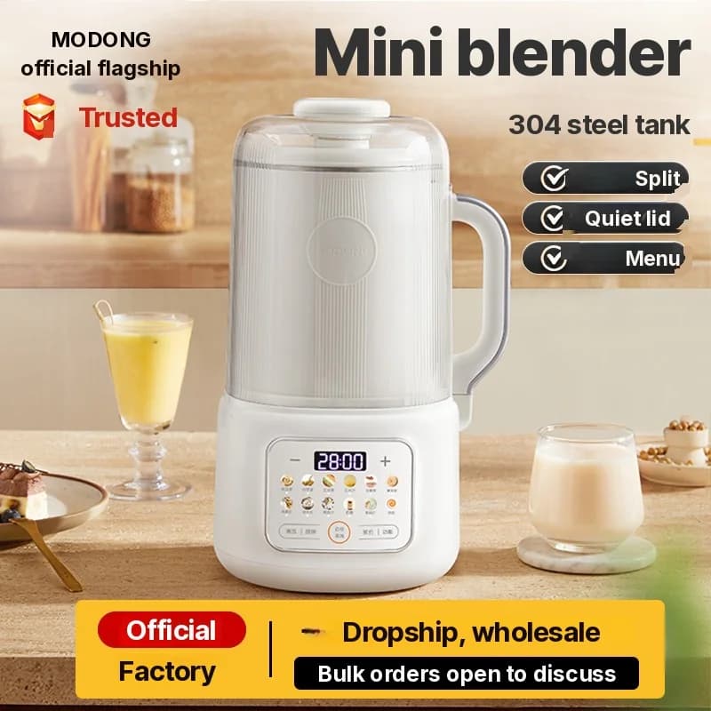 Uppvärmningsblender sojamjölksmaskin med självrengöring 800W