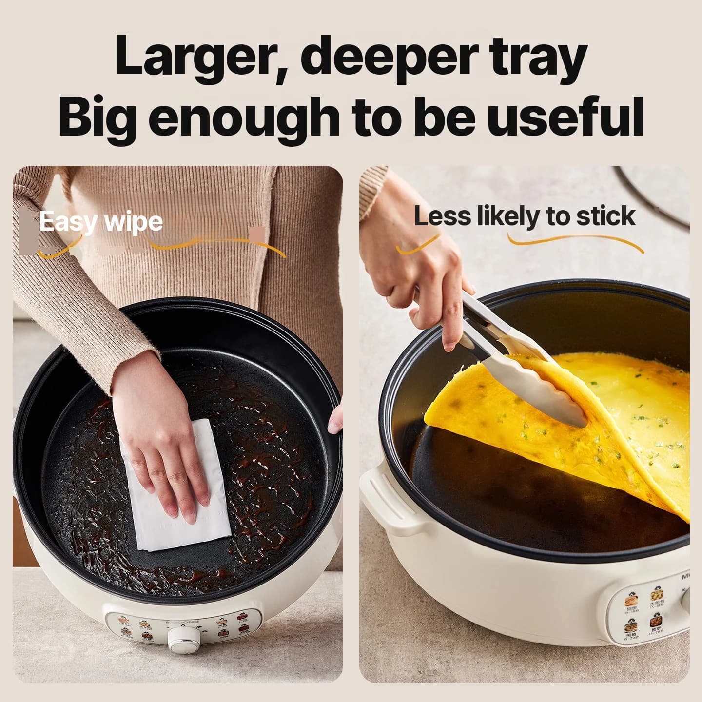 Elektrisk dubbelsidig värmeplatta 4L non-stick 1800W