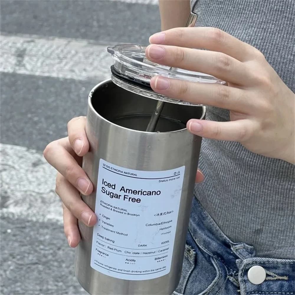 600 ml sugrörstermosmugg