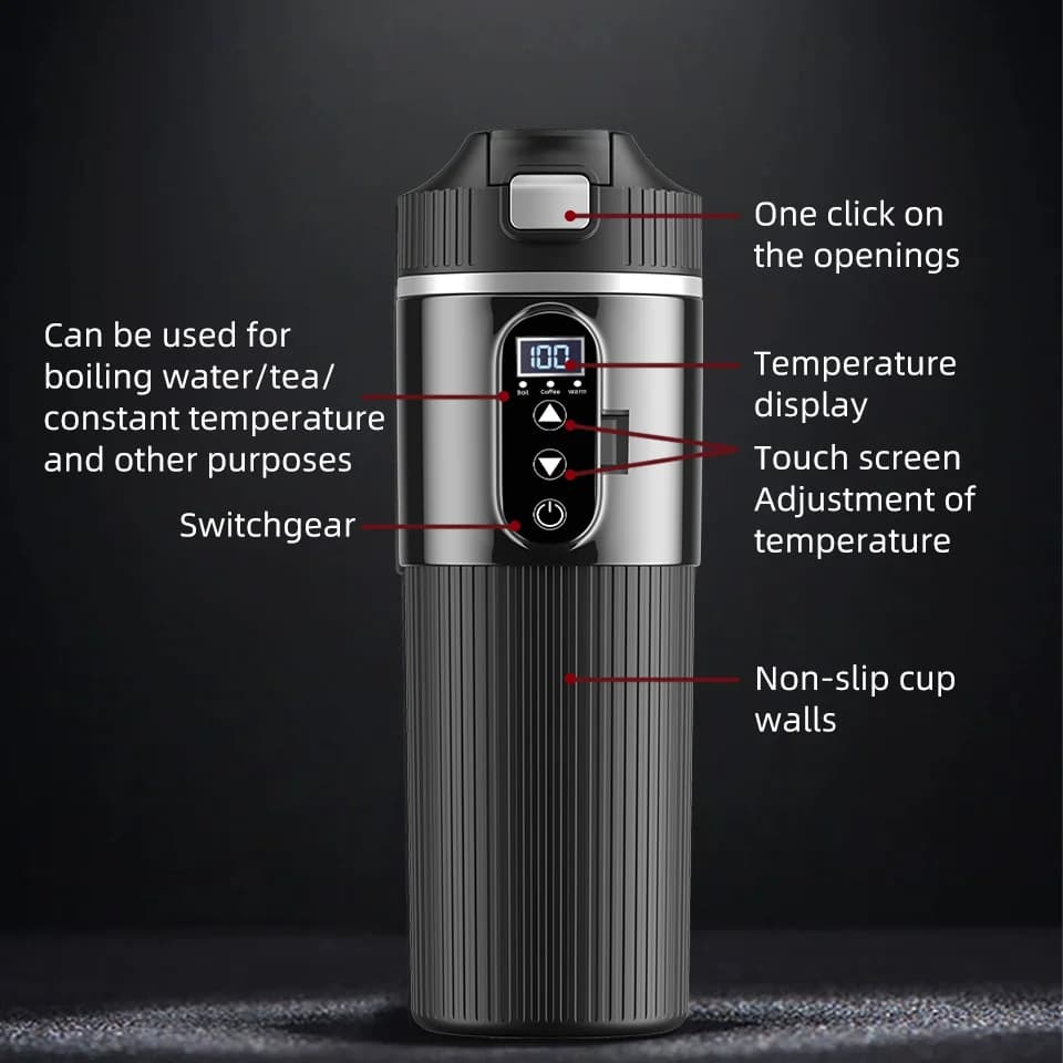 500ml 12V/24V elektrisk värmekopp