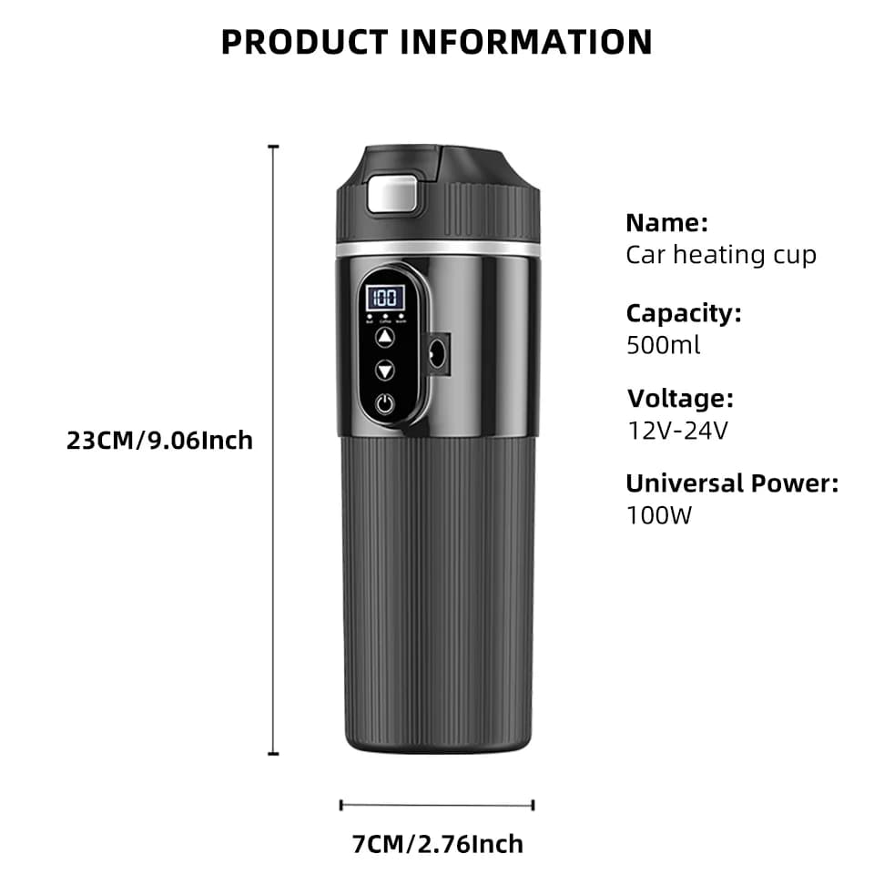 500ml 12V/24V elektrisk värmekopp