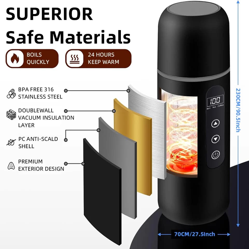 500ml 12V/24V Bilvärmekopp
