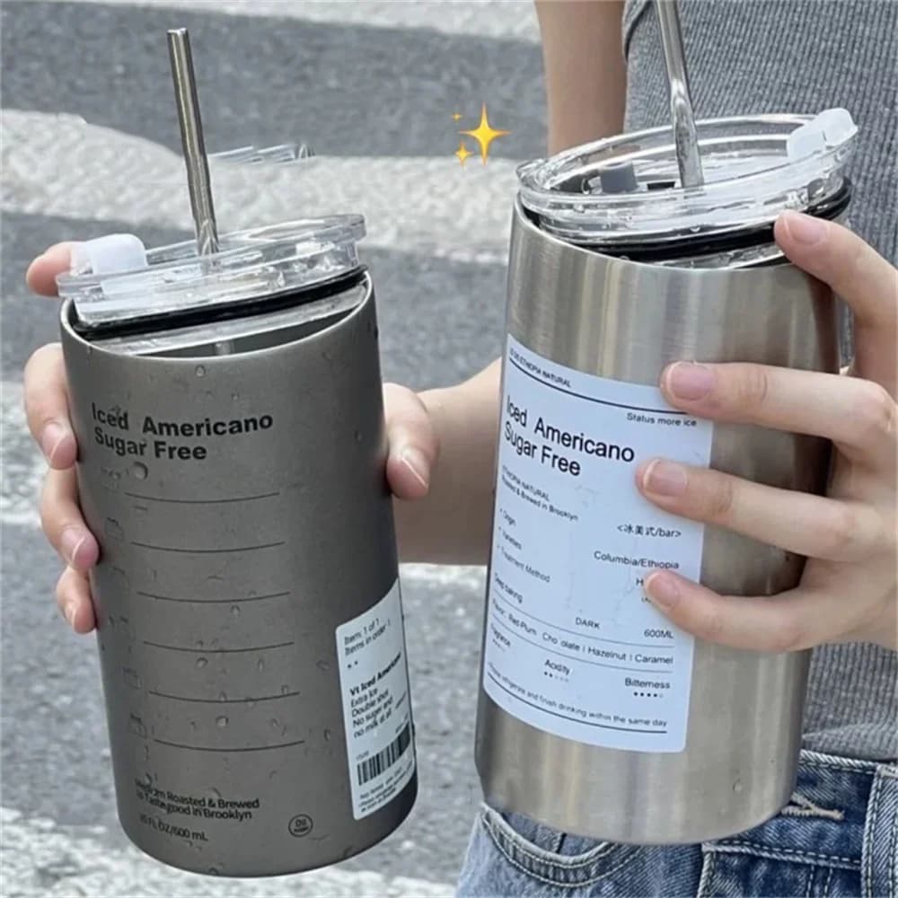 600 ml sugrörstermosmugg