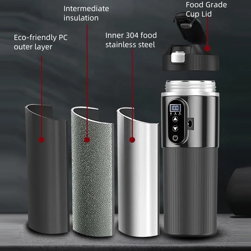 500ml 12V/24V elektrisk värmekopp