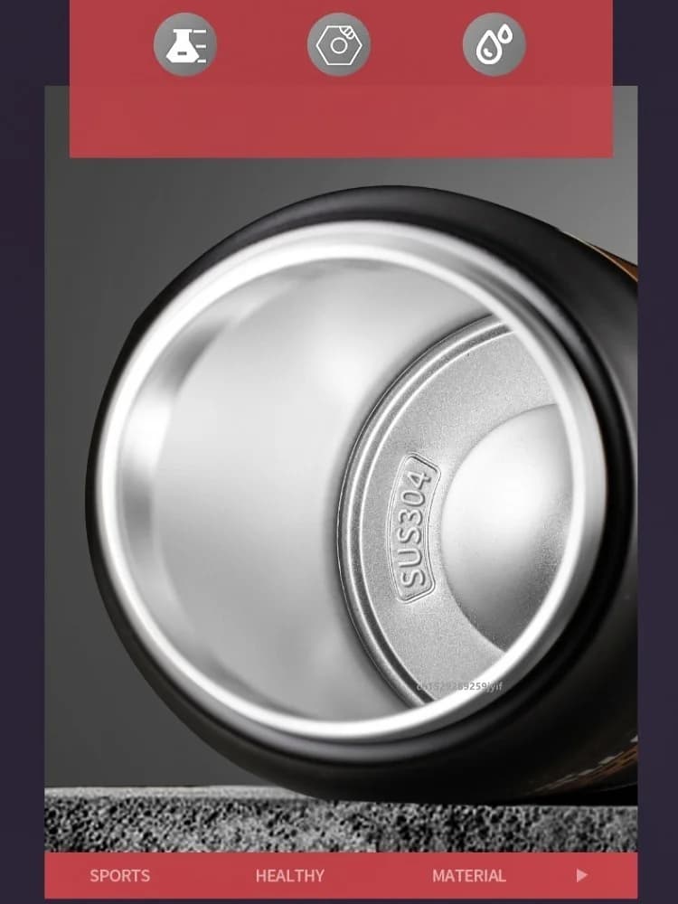 Stor sporttermos med sugrör 0.8-1.5L